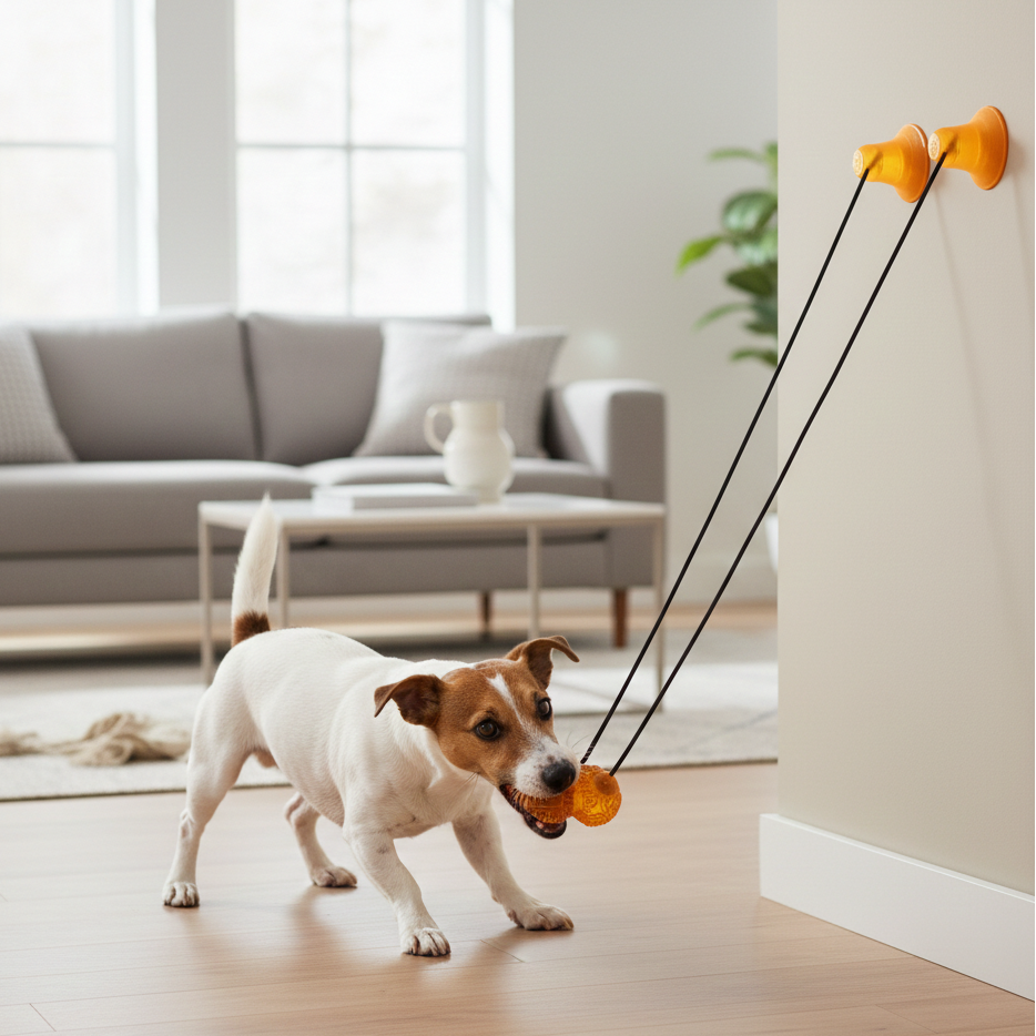 Wiggly Tails Tug and Soothe Suction Toy